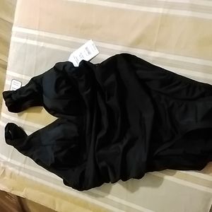 TIME AND TRU BATHING SUIT, BLACK, 1 PC,